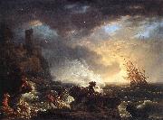VERNET, Claude-Joseph Shipwreck  wr oil painting on canvas